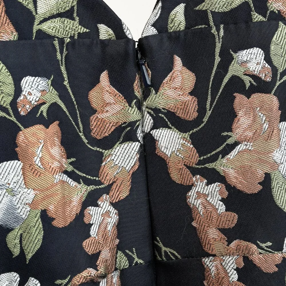 ML Monique Lhuillier Midnight Floral Jacquard Maxi Dress - Picture 7 of 11